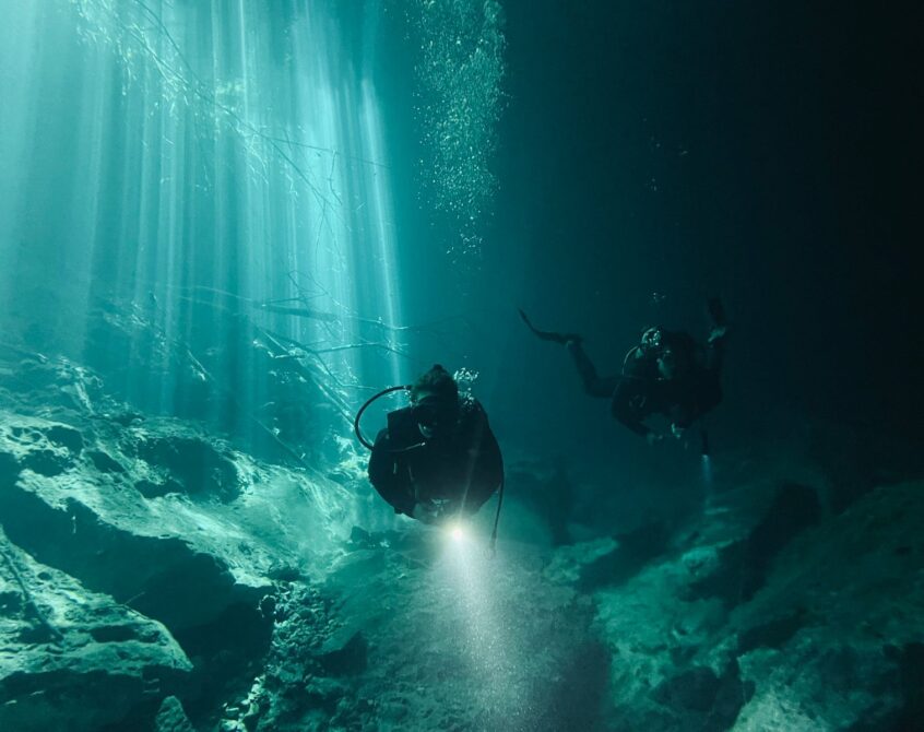 Scuba divers underwater