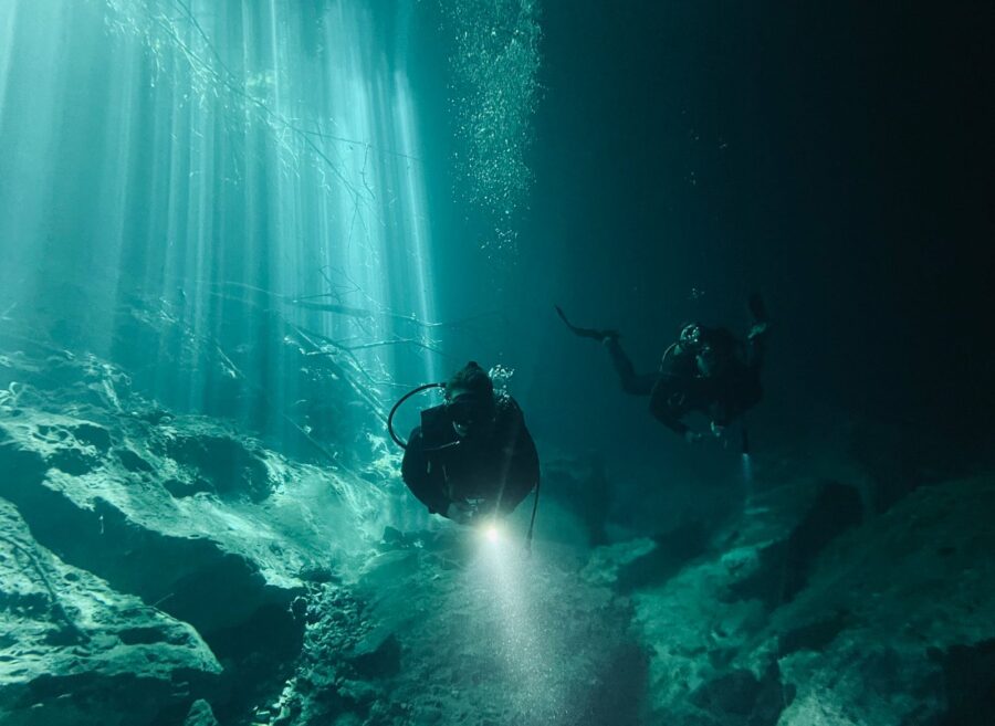 Scuba divers underwater